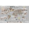 Kids world map  cute animals  and Biplane hot air balloons Digital File