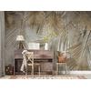 Large Gold Leaves Wallpaper Design Layered File