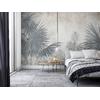 Layered File of Large Tropical Leaves in Dark Tones