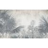 Layered File of Large Tropical Leaves in Dark Tones