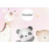 Pink Clouds Hot air balloons and Cute animals wallpaper design