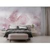 Pink Tropical Leaves Wallpaper Design Layered File