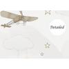 Soft Color Mountains with Winged Airplanes Kids Room Wallpaper Design