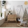 Soft Colored Mountains Children's Room Wallpaper Design