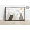 Soft Colored Mountains Children's Room Wallpaper Design
