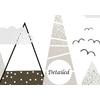 Soft Colored Mountains Children's Room Wallpaper Design