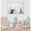 Soft Colored Mountains Children's Room Wallpaper Design