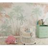 Soft Colored Trees Children's Room Wallpaper Design