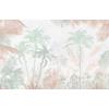 Soft Colored Trees Children's Room Wallpaper Design