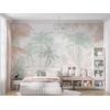 Soft Colored Trees Children's Room Wallpaper Design