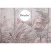 Tropical Forest Landscape Wallpaper Design in Soft Pink Tones