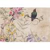 Vintage style Colorful Flowers and Birds wallpaper design