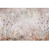 Vintage Watercolor Flowers and Flamingos wallpaper design