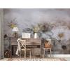 Vintage Watercolor Flowers wallpaper design