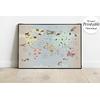 World map children's rooms design , For Digital Print. Digital File
